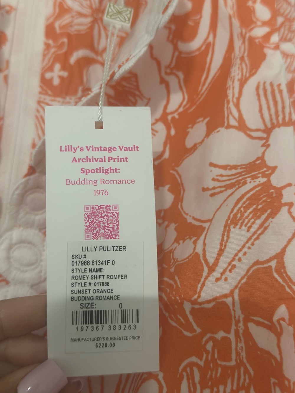 Sunset Orange Romey Shift Romper - Picture 5 of 8